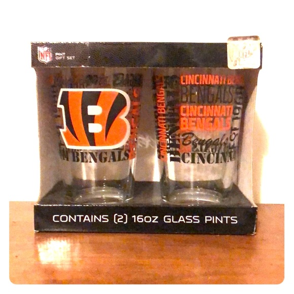 NFL Other - 2 NFL Cincinnati Bengals Pint Glasses